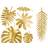 PartyDeco Tropiske Blade Guld
