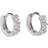 Pico Ruiny Petite Hoop Earrings - Silver/Transparent