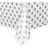 Unique Party 37283 Plastic Silver Polka Dot Tablecloth, 9ft x 4.5ft