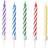 Amscan 11012291 10 Birthday Candles, Purple, Blue, Green, Red and Yellow