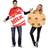 Fun World Adult Cookies & Milk Couple Costume