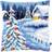 Vervaco Cross Stitch Kit: Cushion: Winter Scenery, Cotton, NA, 40 x 40cm