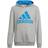 adidas Boy's Essentials Hoodie - Medium Grey Heather/Bright Blue (HE9291)