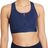 Nike Dri-FIT Swoosh Medium-Support Padded Zip-Front Sports Bra - Midnight Navy/White