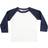 Larkwood Baby's Long Sleeved Baseball T-shirt - White/Navy