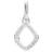 Monica Vinader Riva Mini Kite Pendant Charm - Silver/Diamonds