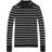 Tommy Hilfiger Strip Rin Pointelle Turtle Neck Jumper - Black/Ivory Petal Stripe (KG0KG06188)
