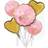 Amscan Folieballoner baby pink og guld