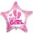 Globos Folieballon "Baby GIRL" Send med Helium
