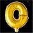Globos Folieballon O 40 cm guld