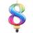 Globos Tal Lys Regnbue 8