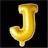 Globos Folieballon J 40 cm guld