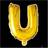 Globos Folieballon U 40 cm guld