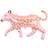 PartyDeco Folieballon Lyserød Leopard