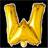 Globos Folieballon W 40 cm guld