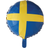 Svensk flag Folieballon 18"