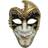 Bristol Novelty Unisex Adults Full Face Man Mask (One Size) (Black/White/Gold)