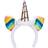 Boland Unicorn Horn Tiara with Rainbow Ears