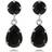 Caroline Svedbom Mini Drop Earrings - Silver/Jet
