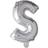 Globos Folie ballon BOGSTAVER SØLV, 41 cm S