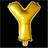 Globos Folieballon Y 40 cm guld
