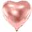 PartyDeco Foil Ballons Heart 61cm Rose Gold