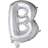 Globos Folie ballon BOGSTAVER SØLV, 41 cm B