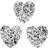Creativ Company Paljetter stl. 15 mm Silver Hjärtan 10g