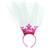Hisab Joker Bride to be Crown with Veil Pink