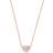 Michael Kors Pavé Heart Necklace - Rose Gold/Transparent