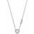 Michael Kors Brilliance Heart & Logo Necklace - Silver/Transparent