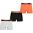 Superdry Classic Boxer Shorts 3-pack - Grey Marl/Black/Havana Orange