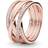 Pandora Sparkling & Polished Lines Ring - Rose Gold/Transparent