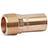 Sanha kobber Cu press overgang 1'' x 28 mm med udvendigt gevind og glat ende
