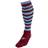 Precision Pro Hooped Football Socks Kids - Maroon/Sky Blue