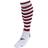 Precision Pro Hooped Football Socks Kids - White/Maroon