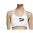 Nike Dri-FIT Swoosh Medium-Support 1-Piece Pad Colour-Block Sports Bra - White/Black/Light Smoke Grey
