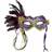 Bristol Novelty Womens/Ladies Metallic Side Feather Mask (One Size) (Purple/Gold)