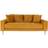 House Nordic Lido Mustard Yellow Soffa 180cm 2.5-sits