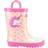 Cotswold Kid's Puddle Unicorn Wellington Boots - Pink