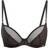 Gossard Sheer Stripe Non Padded Plunge Bra - Black