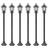 vidaXL Garden Lamp Post 110cm 6pcs