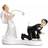 PartyDeco Wedding Couple with Fishing Rod Cake Decoration