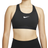 NIKE Dri-FIT Swoosh High-Support Non-Padded Adjustable Sports Bra - Black/Dark Smoke Grey/White