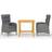 vidaXL 3068689 Matgrupp, 1 Bord inkl. 2 Stolar