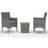 vidaXL 3058363 Caféset, 1 Bord inkl. 2 Stolar