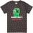 Minecraft Kids Creeper All-Over Print T-Shirt - Grey