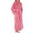 Slenderella 52" Luxury Waffle Fleece Shawl Collar Wrap Robe - Pink