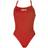 Arena Women's Solid Lightec High Swimsuit - Red/White