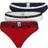 Tommy Hilfiger Recycled Cotton Thongs 3-pack - White/Desert Sky/Primary Red